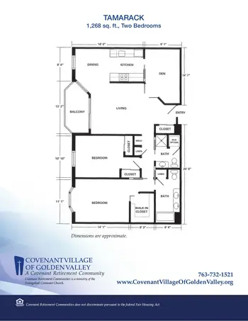 Floorplan of Covenant Living of Golden Valley, Assisted Living, Nursing Home, Independent Living, CCRC, Golden Valley, MN 8