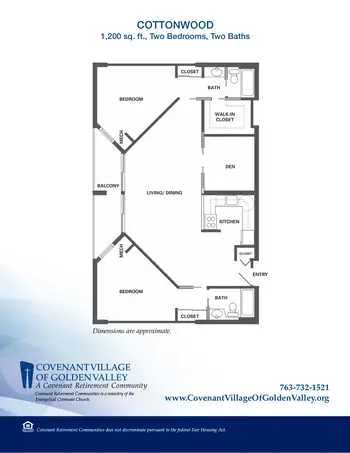 Floorplan of Covenant Living of Golden Valley, Assisted Living, Nursing Home, Independent Living, CCRC, Golden Valley, MN 12