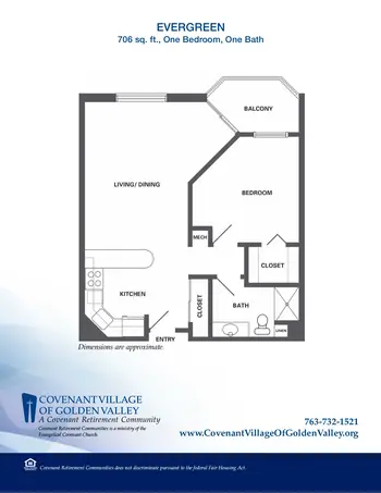 Floorplan of Covenant Living of Golden Valley, Assisted Living, Nursing Home, Independent Living, CCRC, Golden Valley, MN 14