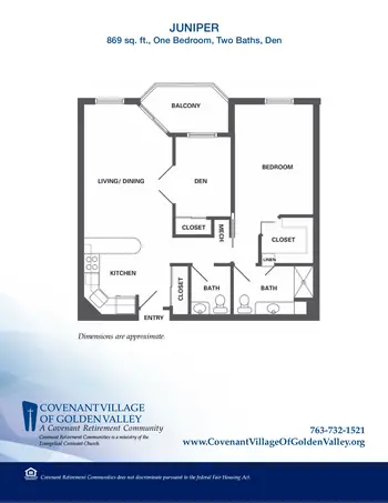 Floorplan of Covenant Living of Golden Valley, Assisted Living, Nursing Home, Independent Living, CCRC, Golden Valley, MN 16