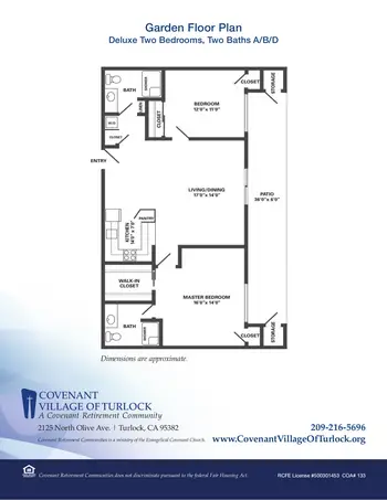 Floorplan of Covenant Living of Turlock, Assisted Living, Nursing Home, Independent Living, CCRC, Turlock, CA 11