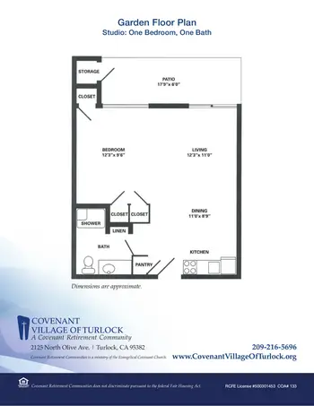 Floorplan of Covenant Living of Turlock, Assisted Living, Nursing Home, Independent Living, CCRC, Turlock, CA 12