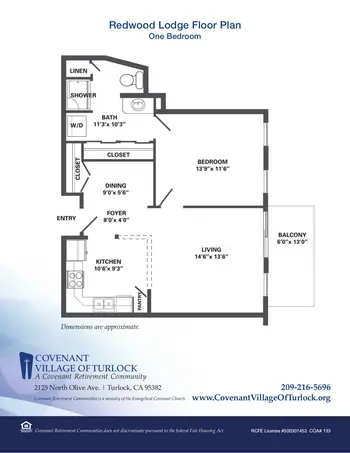 Floorplan of Covenant Living of Turlock, Assisted Living, Nursing Home, Independent Living, CCRC, Turlock, CA 13