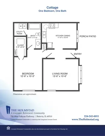 Floorplan of Covenant Living at the Holmstad, Assisted Living, Nursing Home, Independent Living, CCRC, Batavia, IL 6