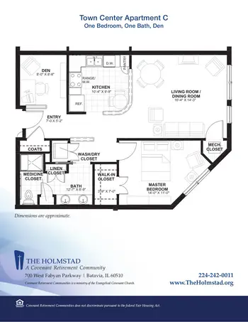 Floorplan of Covenant Living at the Holmstad, Assisted Living, Nursing Home, Independent Living, CCRC, Batavia, IL 10