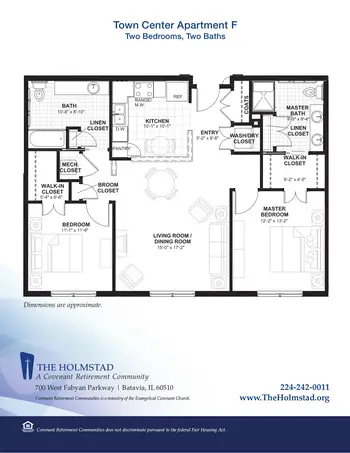 Floorplan of Covenant Living at the Holmstad, Assisted Living, Nursing Home, Independent Living, CCRC, Batavia, IL 11