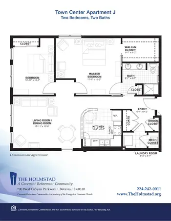 Floorplan of Covenant Living at the Holmstad, Assisted Living, Nursing Home, Independent Living, CCRC, Batavia, IL 13