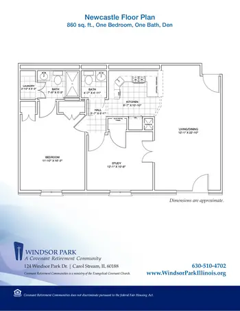 Floorplan of Covenant Living at Windsor Park, Assisted Living, Nursing Home, Independent Living, CCRC, Carol Stream, IL 3