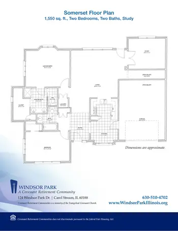 Floorplan of Covenant Living at Windsor Park, Assisted Living, Nursing Home, Independent Living, CCRC, Carol Stream, IL 9