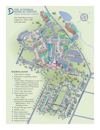 Campus Map of Lutheran Home at Topton, Assisted Living, Nursing Home, Independent Living, CCRC, Topton, PA 1