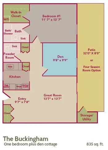 Floorplan of Pine Run, Assisted Living, Nursing Home, Independent Living, CCRC, Doylestown, PA 7