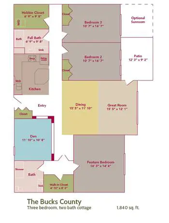 Floorplan of Pine Run, Assisted Living, Nursing Home, Independent Living, CCRC, Doylestown, PA 8