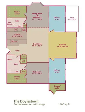 Floorplan of Pine Run, Assisted Living, Nursing Home, Independent Living, CCRC, Doylestown, PA 10
