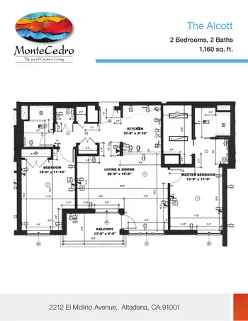 Floorplan of MonteCedro, Assisted Living, Nursing Home, Independent Living, CCRC, Altadena, CA 1