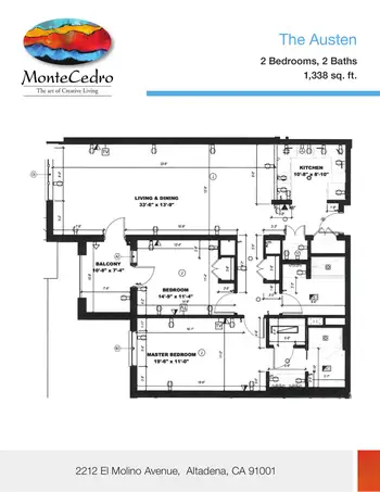 Floorplan of MonteCedro, Assisted Living, Nursing Home, Independent Living, CCRC, Altadena, CA 2