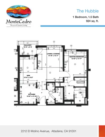 Floorplan of MonteCedro, Assisted Living, Nursing Home, Independent Living, CCRC, Altadena, CA 6
