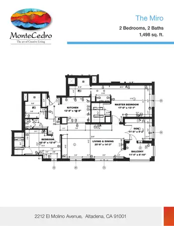 Floorplan of MonteCedro, Assisted Living, Nursing Home, Independent Living, CCRC, Altadena, CA 8