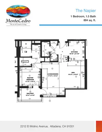 Floorplan of MonteCedro, Assisted Living, Nursing Home, Independent Living, CCRC, Altadena, CA 9