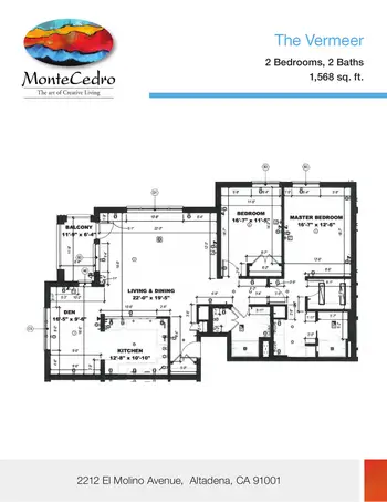 Floorplan of MonteCedro, Assisted Living, Nursing Home, Independent Living, CCRC, Altadena, CA 15