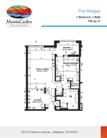 Floorplan of MonteCedro, Assisted Living, Nursing Home, Independent Living, CCRC, Altadena, CA 17