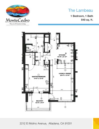 Floorplan of MonteCedro, Assisted Living, Nursing Home, Independent Living, CCRC, Altadena, CA 18