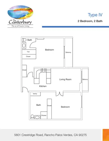 Floorplan of The Canterbury, Assisted Living, Nursing Home, Independent Living, CCRC, Rancho Palos Verdes, CA 4