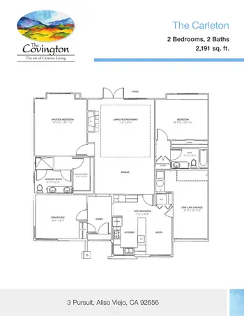 Floorplan of The Covington, Assisted Living, Nursing Home, Independent Living, CCRC, Aliso Viejo, CA 7