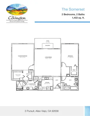 Floorplan of The Covington, Assisted Living, Nursing Home, Independent Living, CCRC, Aliso Viejo, CA 16