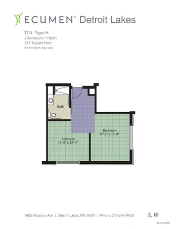 Floorplan of Ecumen Detroit Lakes, Assisted Living, Nursing Home, Independent Living, CCRC, Detroit Lakes, MN 2