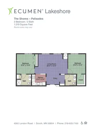 Floorplan of Ecumen Lakeshore, Assisted Living, Nursing Home, Independent Living, CCRC, Duluth, MN 1