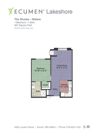 Floorplan of Ecumen Lakeshore, Assisted Living, Nursing Home, Independent Living, CCRC, Duluth, MN 2