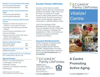 Activity Calendar of Ecumen Point Pleasant Heights, Assisted Living, Nursing Home, Independent Living, CCRC, Chisago City, MN 14
