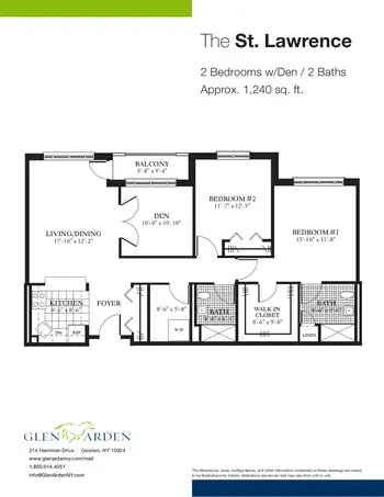 Floorplan of Glen Arden, Assisted Living, Nursing Home, Independent Living, CCRC, Goshen, NY 18