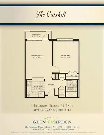 Floorplan of Glen Arden, Assisted Living, Nursing Home, Independent Living, CCRC, Goshen, NY 3