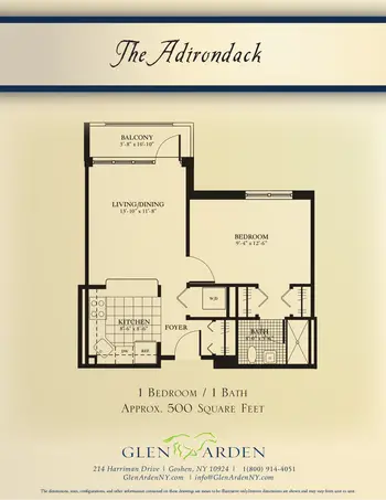 Floorplan of Glen Arden, Assisted Living, Nursing Home, Independent Living, CCRC, Goshen, NY 7