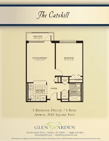 Floorplan of Glen Arden, Assisted Living, Nursing Home, Independent Living, CCRC, Goshen, NY 8