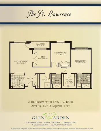 Floorplan of Glen Arden, Assisted Living, Nursing Home, Independent Living, CCRC, Goshen, NY 12