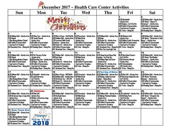 Activity Calendar of Newton Village, Assisted Living, Nursing Home, Independent Living, CCRC, Newton, IA 5