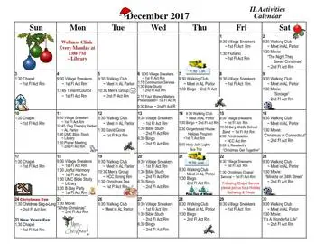 Activity Calendar of Newton Village, Assisted Living, Nursing Home, Independent Living, CCRC, Newton, IA 7
