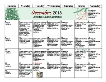 Activity Calendar of Newton Village, Assisted Living, Nursing Home, Independent Living, CCRC, Newton, IA 9