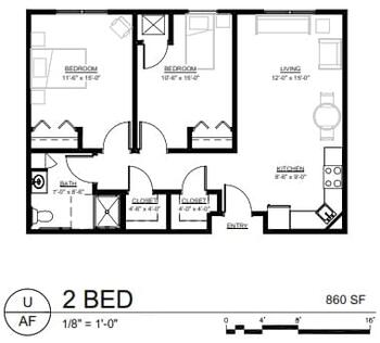 Floorplan of Newton Village, Assisted Living, Nursing Home, Independent Living, CCRC, Newton, IA 9