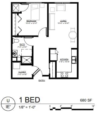Floorplan of Newton Village, Assisted Living, Nursing Home, Independent Living, CCRC, Newton, IA 19