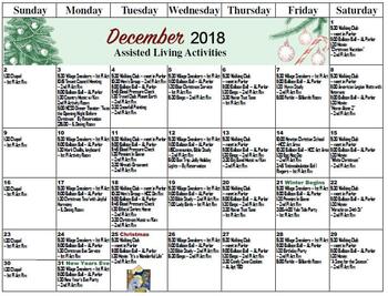 Activity Calendar of Newton Village, Assisted Living, Nursing Home, Independent Living, CCRC, Newton, IA 16