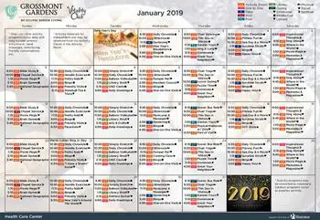 Activity Calendar of Grossmont Gardens, Assisted Living, Nursing Home, Independent Living, CCRC, La Mesa, CA 8