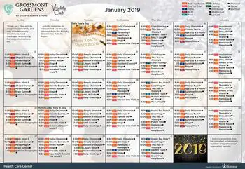 Activity Calendar of Grossmont Gardens, Assisted Living, Nursing Home, Independent Living, CCRC, La Mesa, CA 3