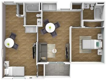 Floorplan of Las Villas Del Norte, Assisted Living, Nursing Home, Independent Living, CCRC, Escondido, CA 4