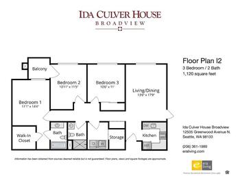 Floorplan of Ida Culver House Broadview, Assisted Living, Nursing Home, Independent Living, CCRC, Seattle, WA 5