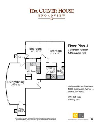 Floorplan of Ida Culver House Broadview, Assisted Living, Nursing Home, Independent Living, CCRC, Seattle, WA 6