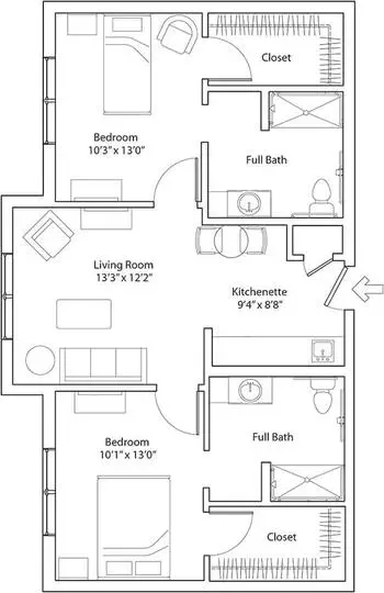 Floorplan of Ashby Ponds, Assisted Living, Nursing Home, Independent Living, CCRC, Ashburn, VA 2