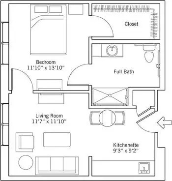Floorplan of Ashby Ponds, Assisted Living, Nursing Home, Independent Living, CCRC, Ashburn, VA 3